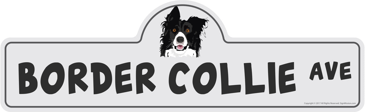 Border Collie Street Sign
