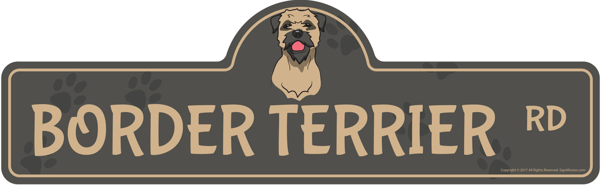 Border Terrier Street Sign