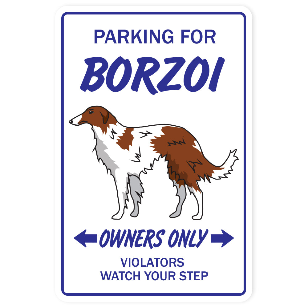BORZOI Novelty Sign