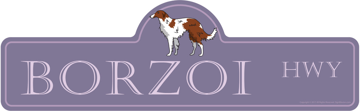 Borzoi Street Sign