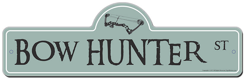 Bow Hunter Street Sign