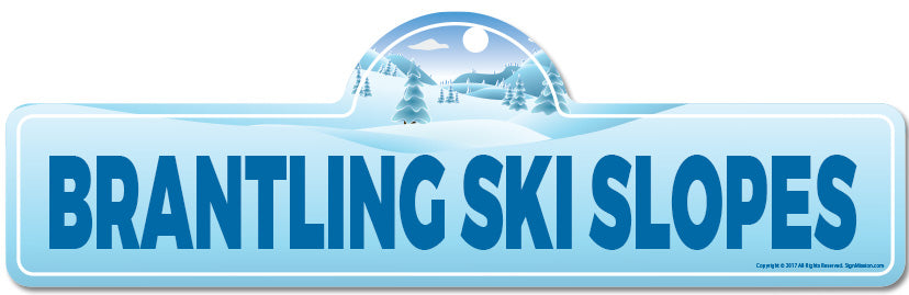 Brantling Ski Slopes Street Sign
