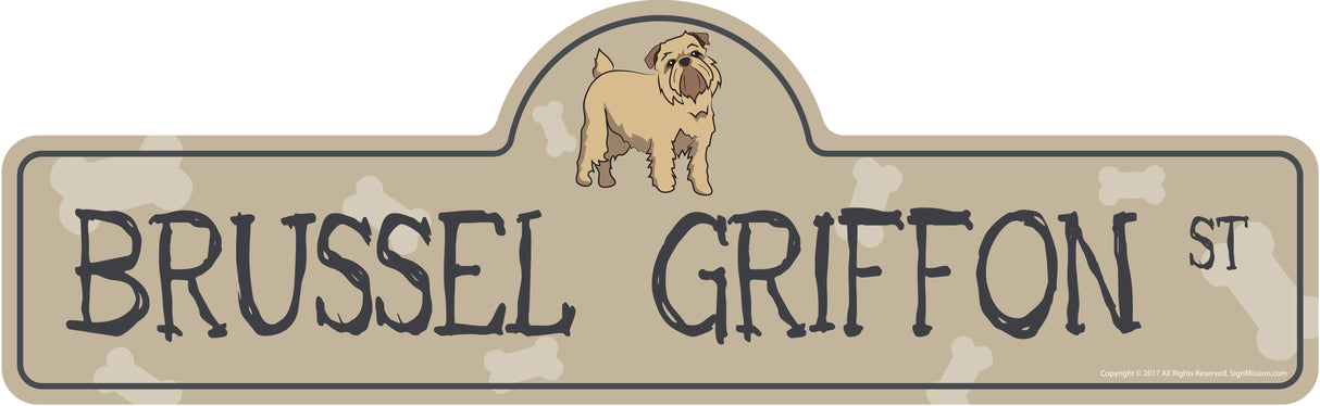 Brussel Griffon Street Sign