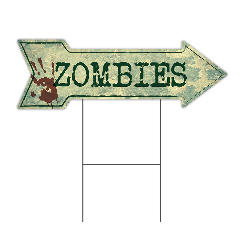 Zombies Arrow Sign