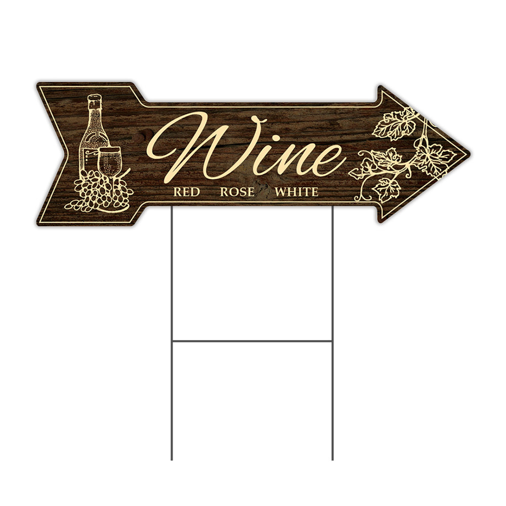Wine Arrow Sign