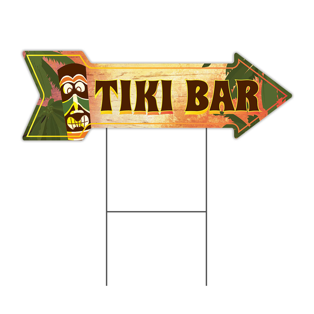 Tiki Bar 2 Arrow Sign