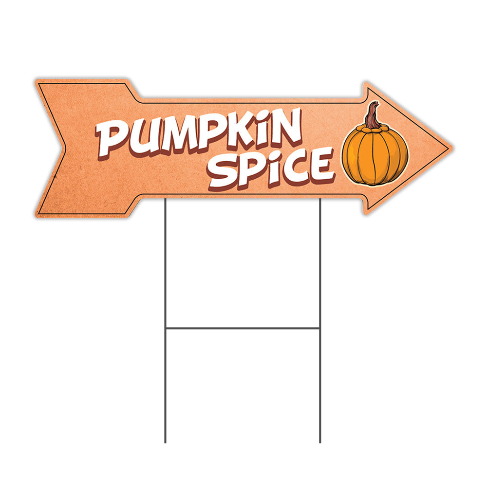 Pumpkin Spice Arrow Sign