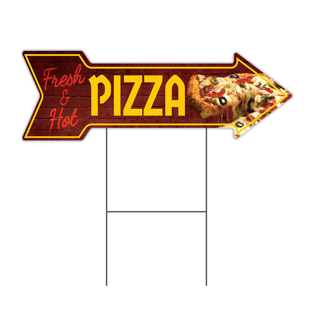 Pizza Arrow Sign