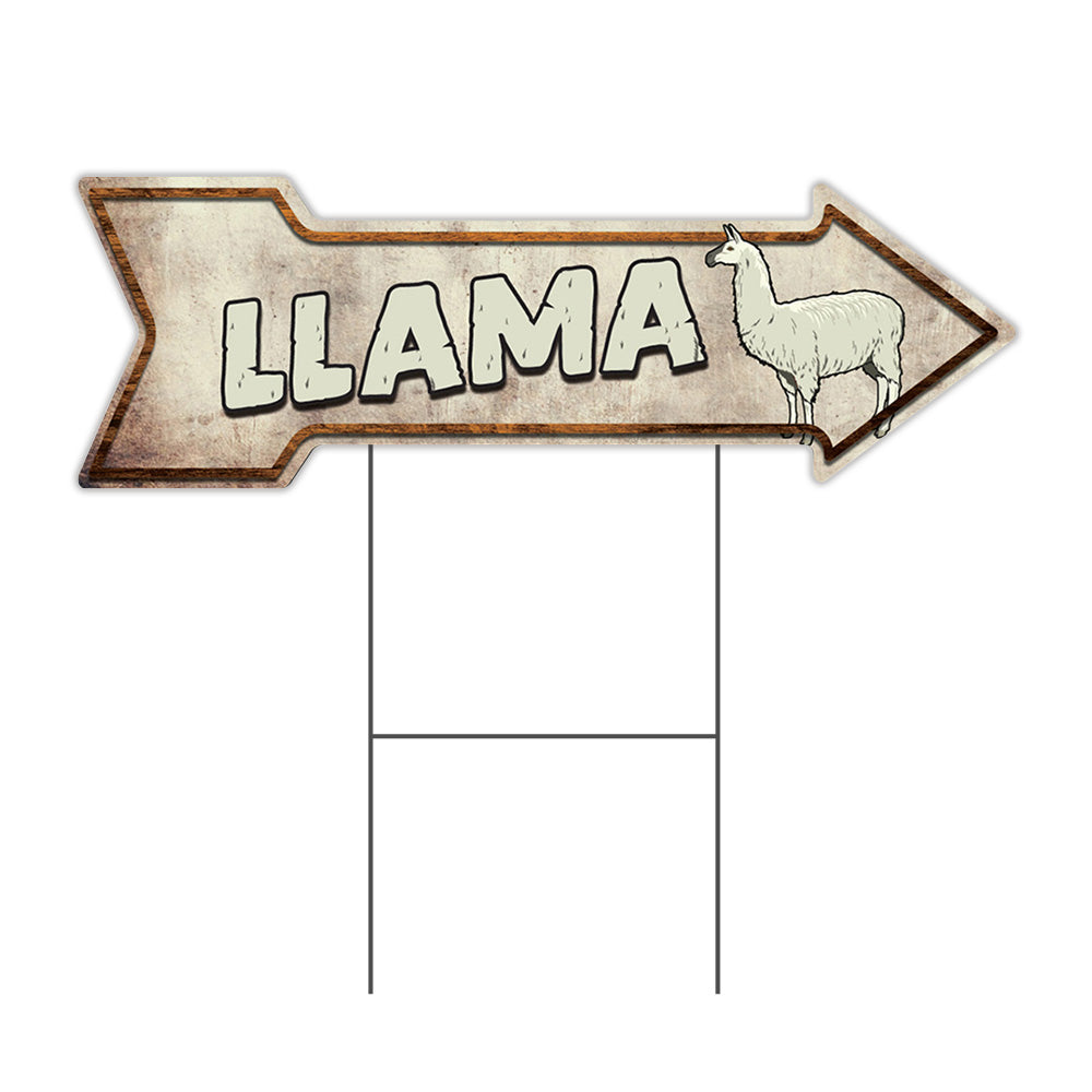 Llamas Arrow Sign