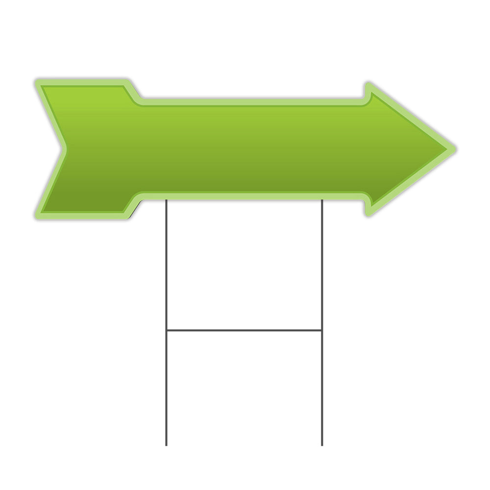 Lime Green Arrow Sign