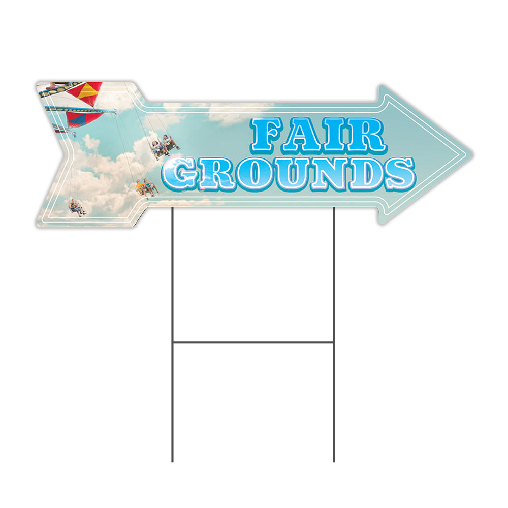 Fair Grounds Arrow Sign