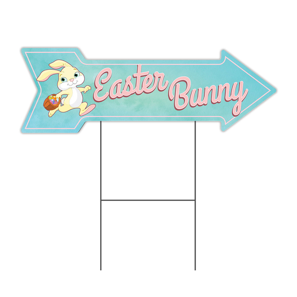 Easter Bunny Arrow Sign