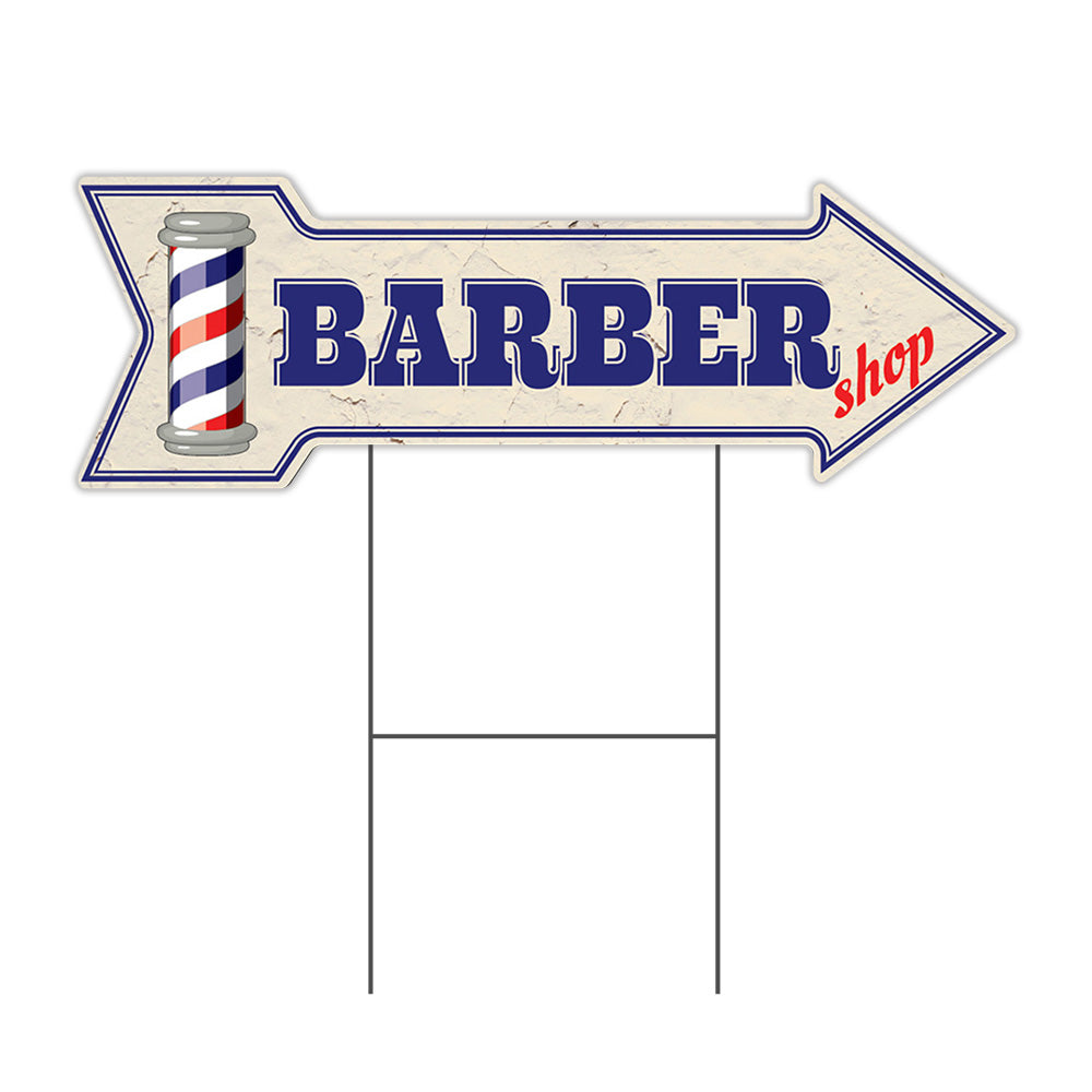  BARBER SHOP OPEN Sign w/Directional Left Right Arrow