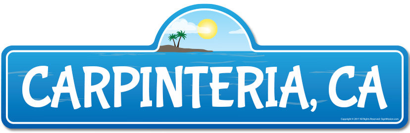 Carpinteria, CA California Beach Street Sign