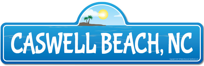 Caswell, NC North Carolina Beach Street Sign
