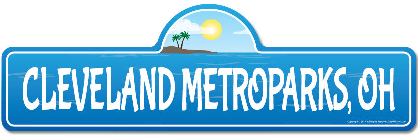 Cleveland Metroparks, OH Ohio Beach Street Sign
