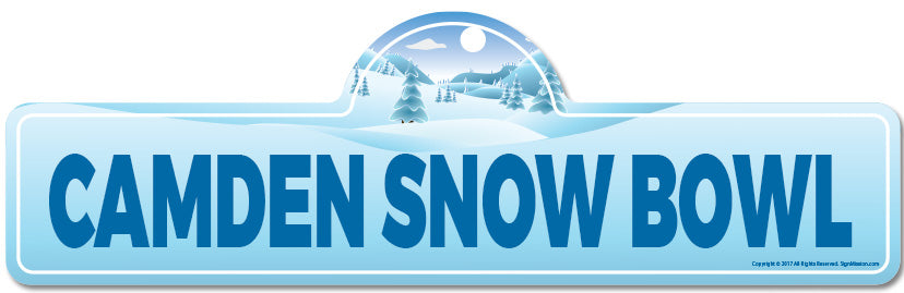 Camden Snow Bowl Street Sign