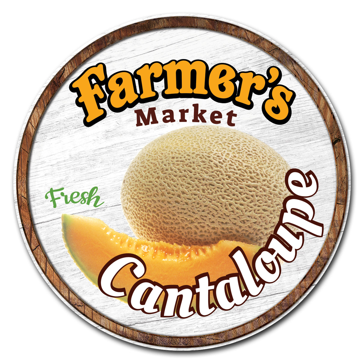 Farmer's Market Cantaloupe Circle