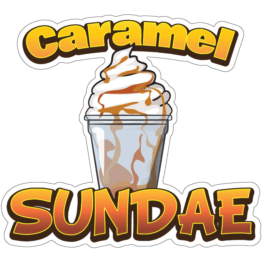 Caramel Sundae Die-Cut Decal