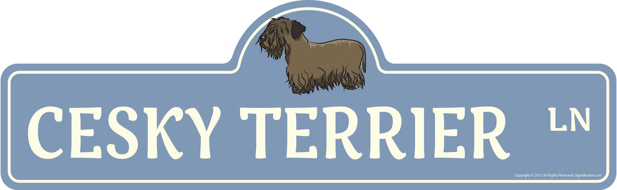 Cesky Terrier Street Sign