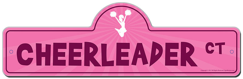 Cheerleader Street Sign
