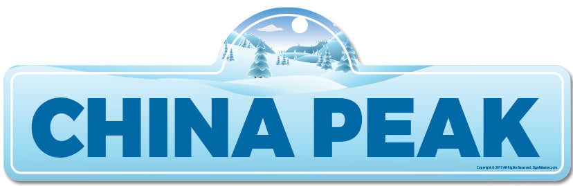 China Peak Street Sign