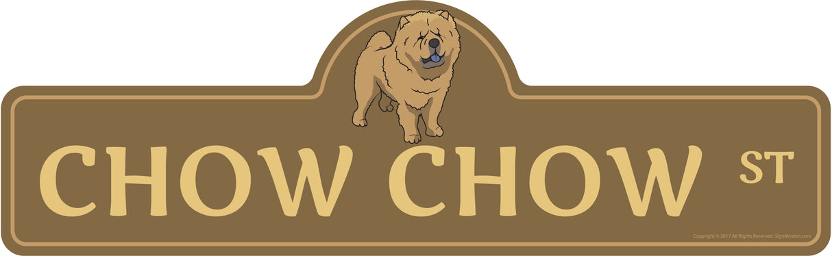 Chow Chow Street Sign