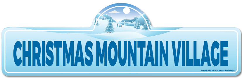 Christmas Mountain Village Street Sign