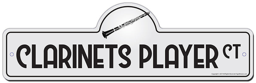 Clarinets Player Street Sign