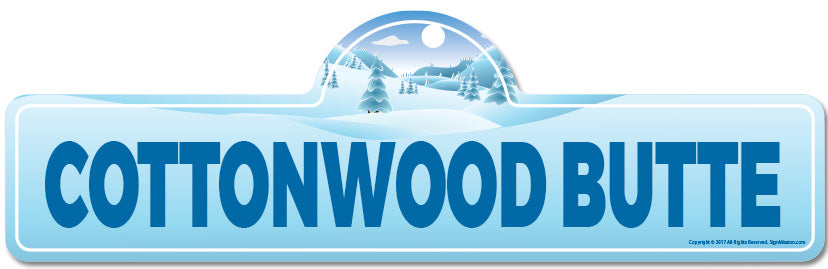 Cottonwood Butte Street Sign