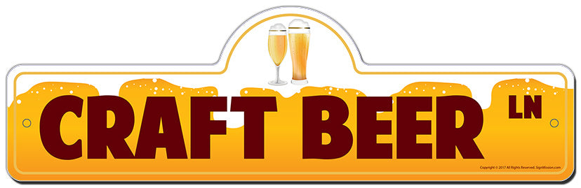 Craft Beer Street Sign