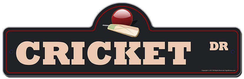 Cricket Street Sign