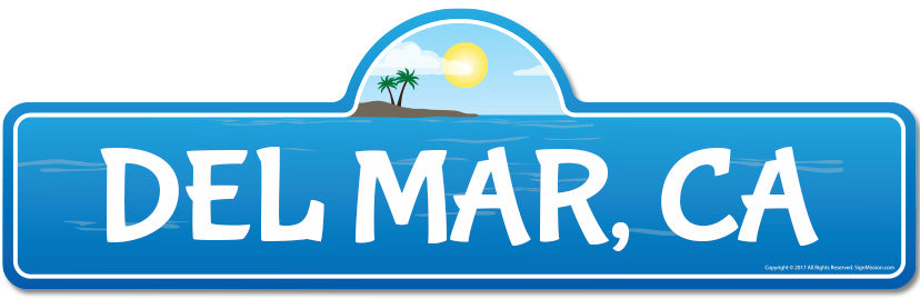 Del Mar, CA California Beach Street Sign