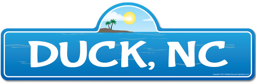 Duck, NC North Carolina Beach Street Sign