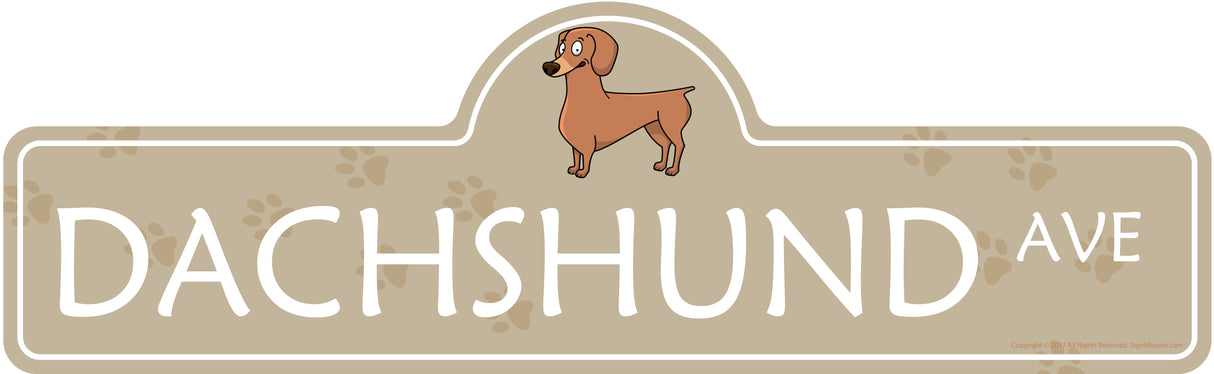 Dachshund Street Sign
