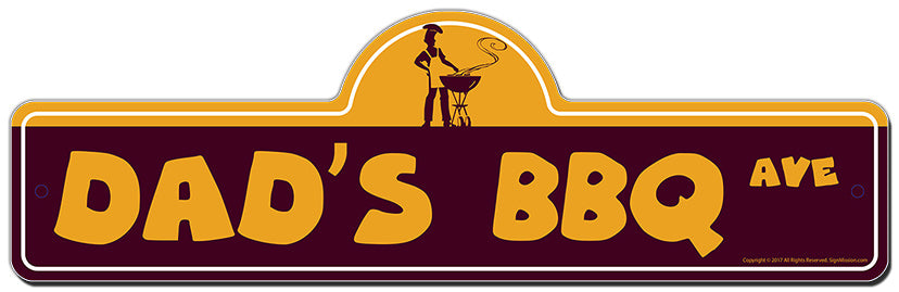 Dad's Bbq Street Sign