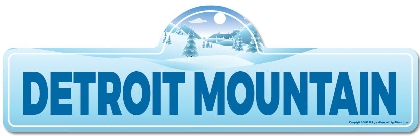 Detroit Mountain Street Sign
