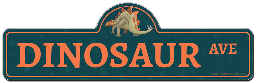 Dinosaur Street Sign
