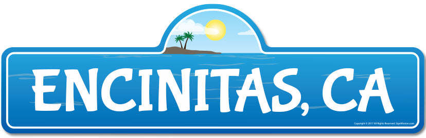 Encinitas, CA California Beach Street Sign