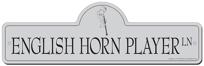 English Horn Player Street Sign