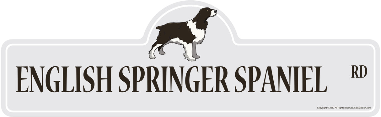 English Springer Spaniel Street Sign