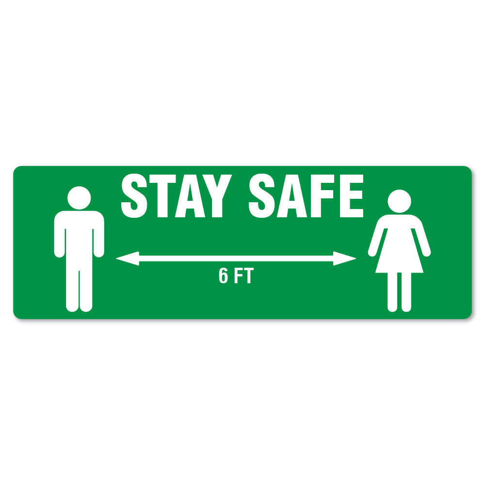 Stay Safe 6 Feet 18" Floor Marker