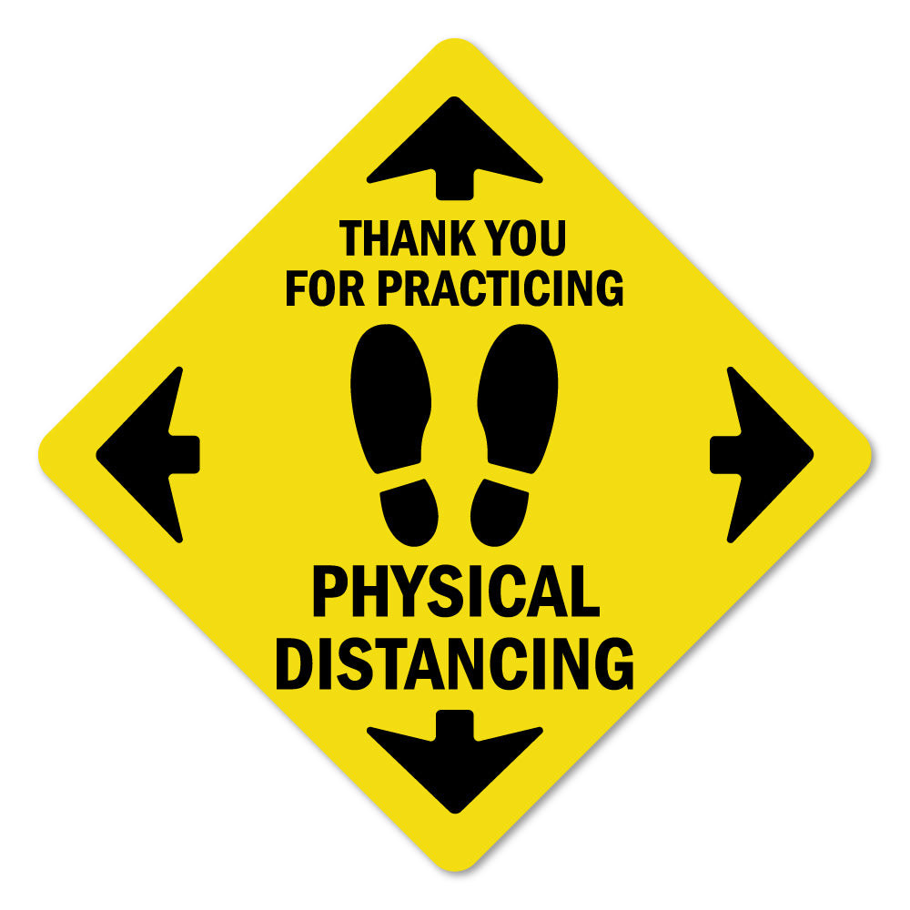 Thank You For Practicing Safe Distance 7" Floor Marker