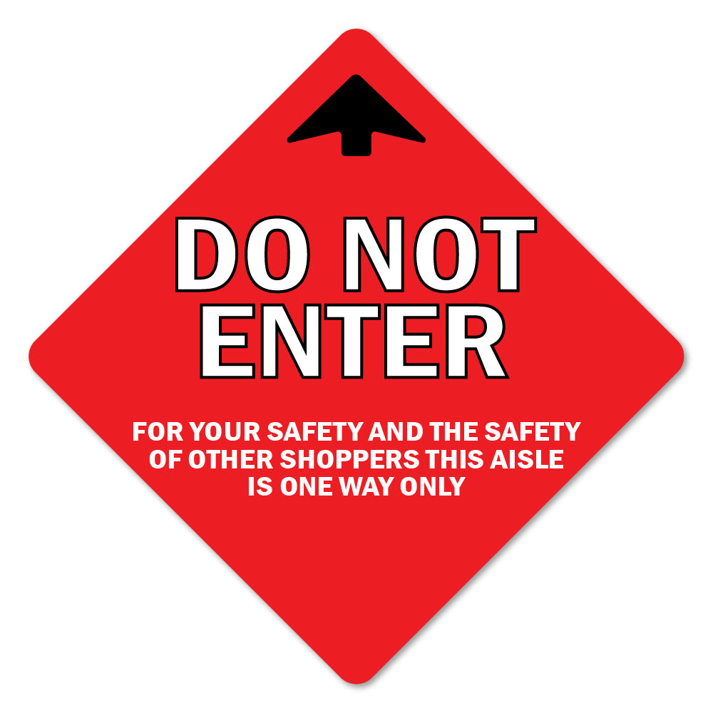 Do Not Enter Arrow Floor Marker