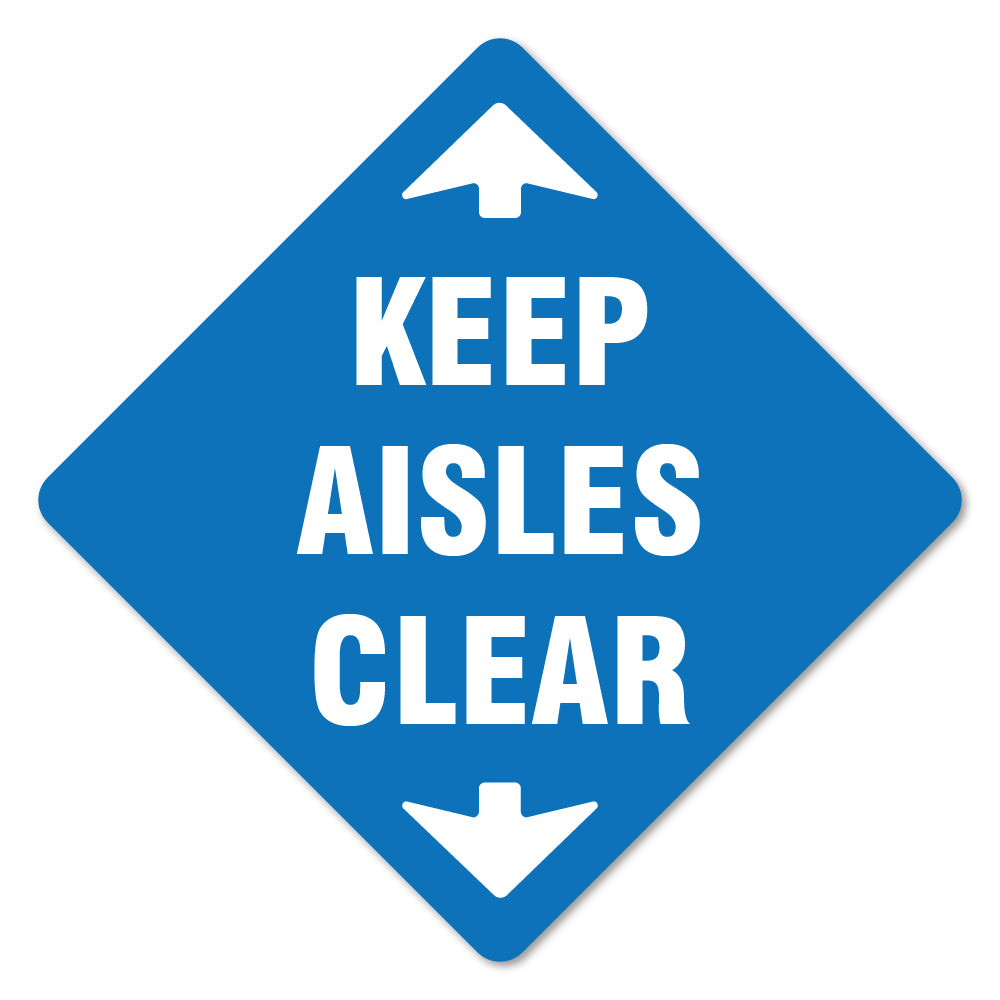 Keep Aisle Clear 7" Floor Marker
