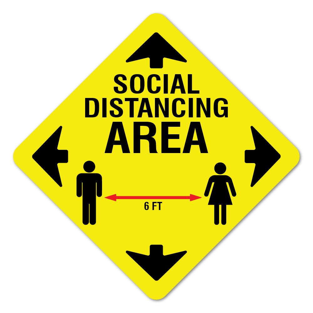 Social Distance Area 6 Ft
