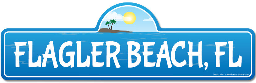 Flagler, FL Florida Beach Street Sign