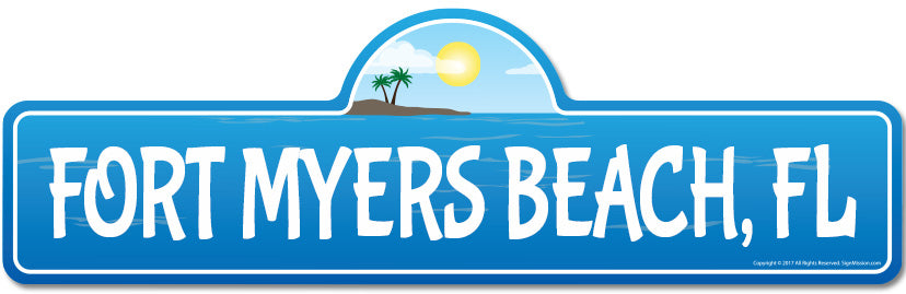 Fort Myers, FL Florida Beach Street Sign