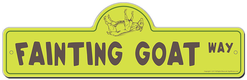 Fainting Goat Street Sign