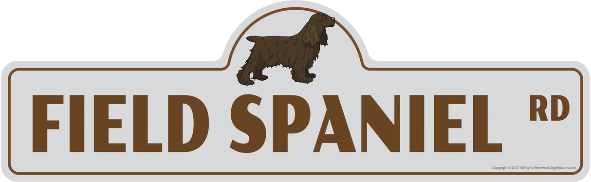 Field Spaniel Street Sign